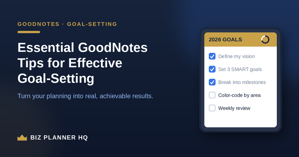 Essential GoodNotes Tips for Effective Goal-Setting