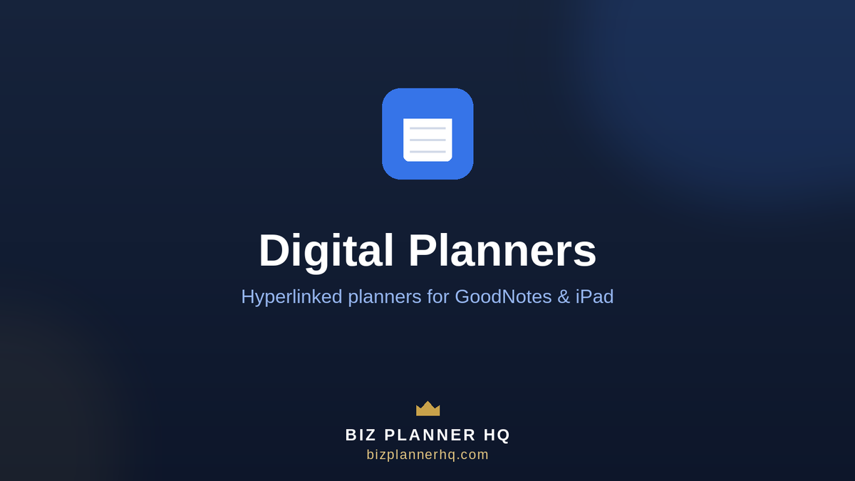 Digital Planners collection — hyperlinked planners for GoodNotes and iPad