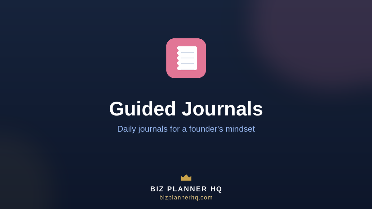 Guided Journals collection — daily journals for a founder's mindset