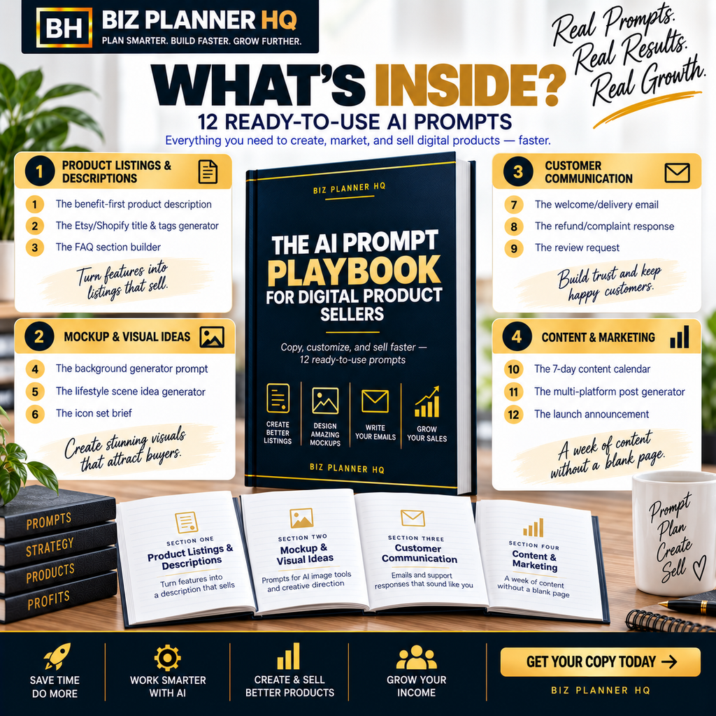 The AI Prompt Playbook for Digital Product Sellers
