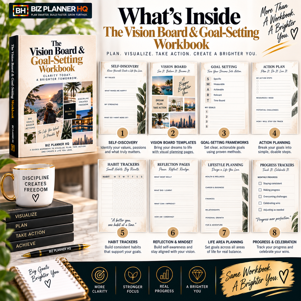 The Vision Board & Goal-Setting Workbook