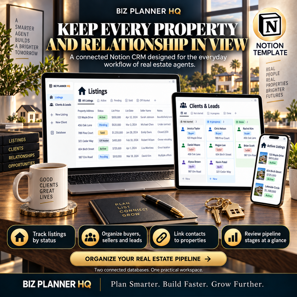 The Real Estate Agent Notion CRM