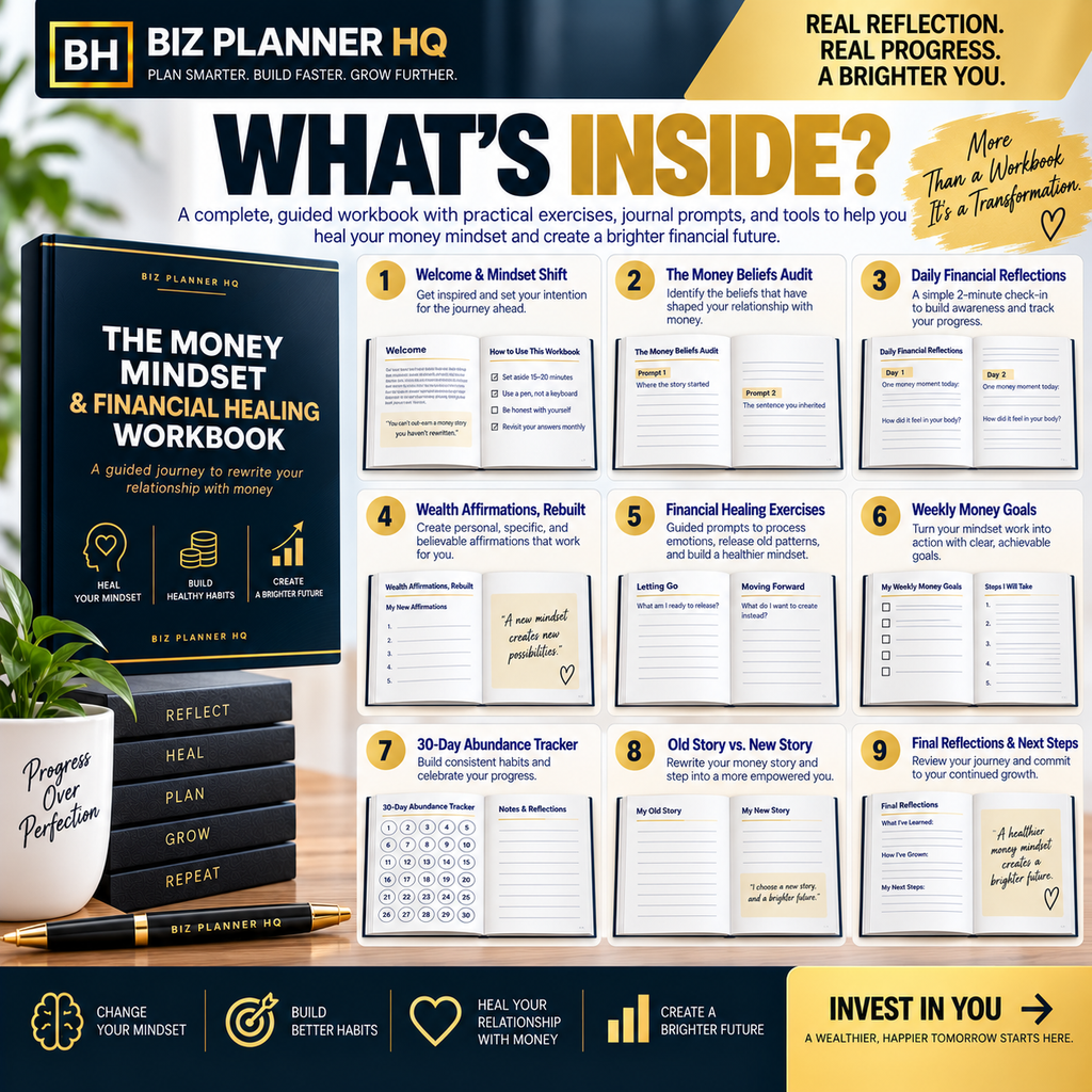 The Money Mindset & Financial Healing Workbook
