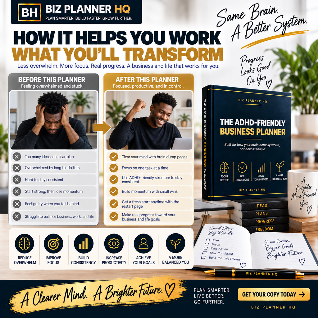 The ADHD-Friendly Business Planner