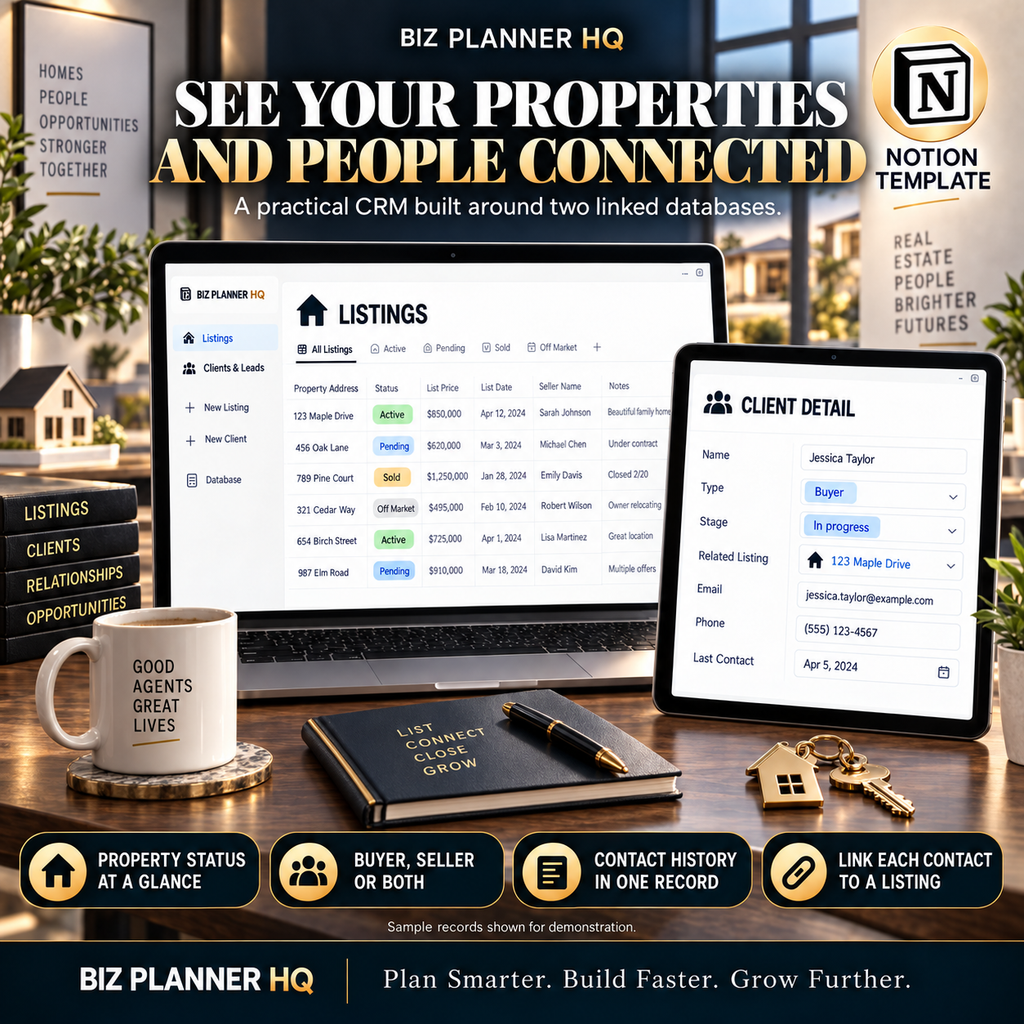The Real Estate Agent Notion CRM