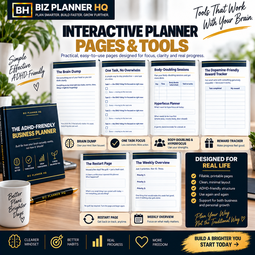 The ADHD-Friendly Business Planner