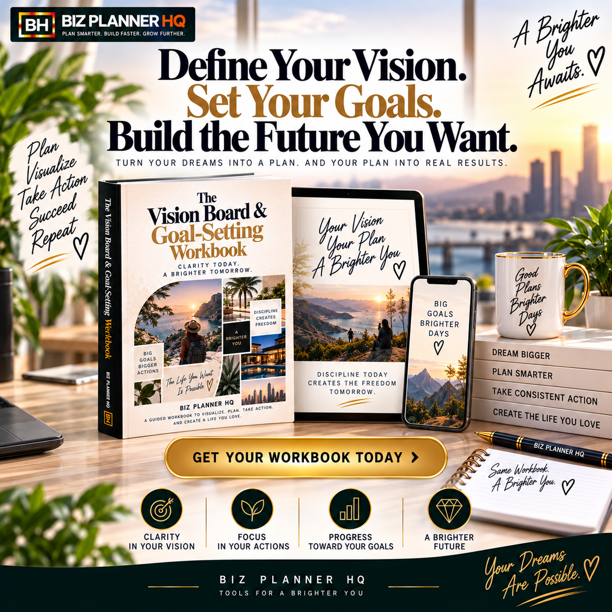 The Vision Board & Goal-Setting Workbook