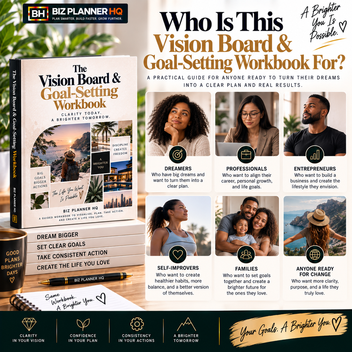 The Vision Board & Goal-Setting Workbook