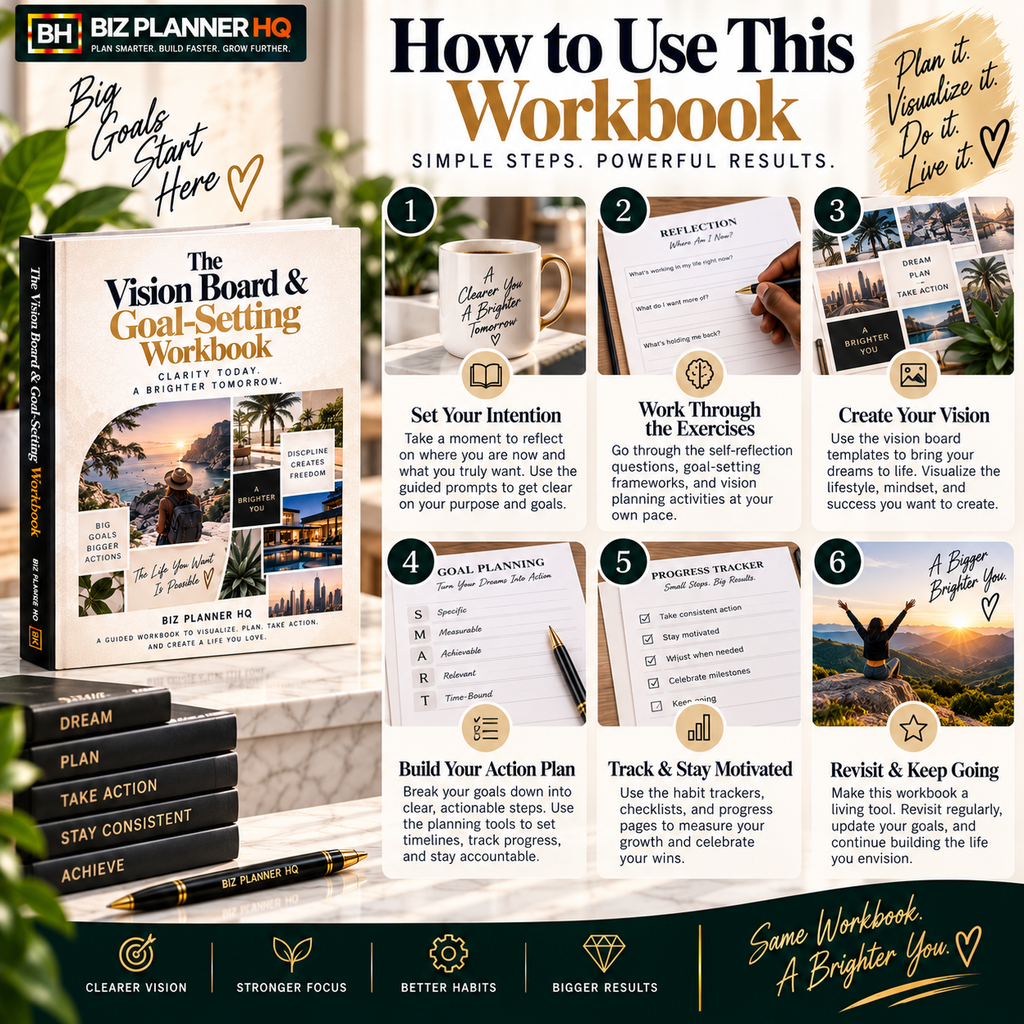 The Vision Board & Goal-Setting Workbook