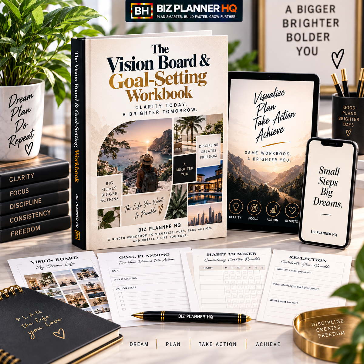 The Vision Board & Goal-Setting Workbook