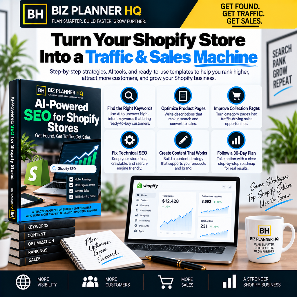 Turn your Shopify store into a traffic and sales machine — strategy overview from AI-Powered SEO for Shopify Stores