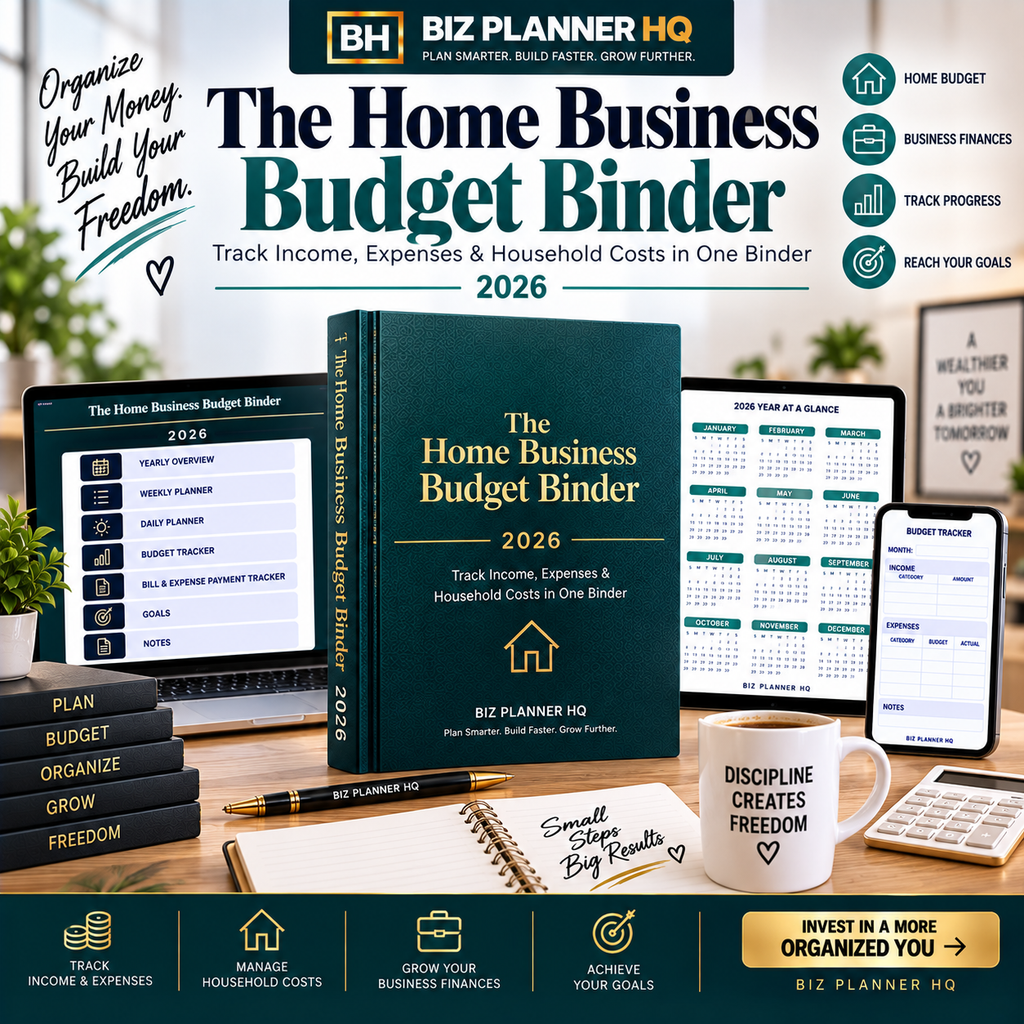 The Home Business Budget Binder 2026 (Hyperlinked GoodNotes & iPad Planner)