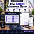 The ADHD Entrepreneur Planner 2026 (Hyperlinked GoodNotes & iPad Planner)