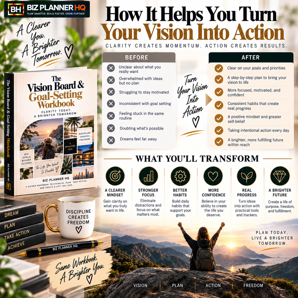 The Vision Board & Goal-Setting Workbook