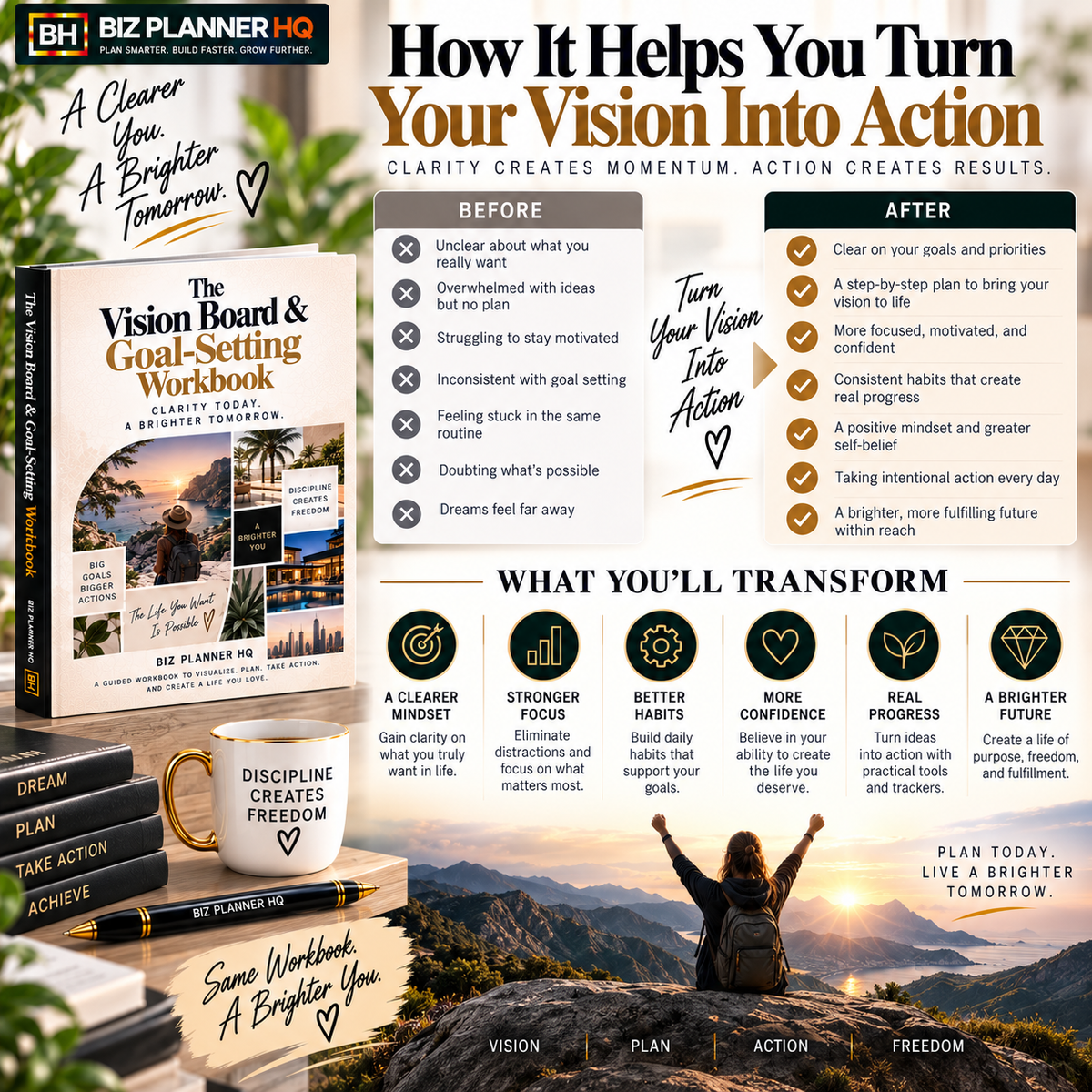 The Vision Board & Goal-Setting Workbook