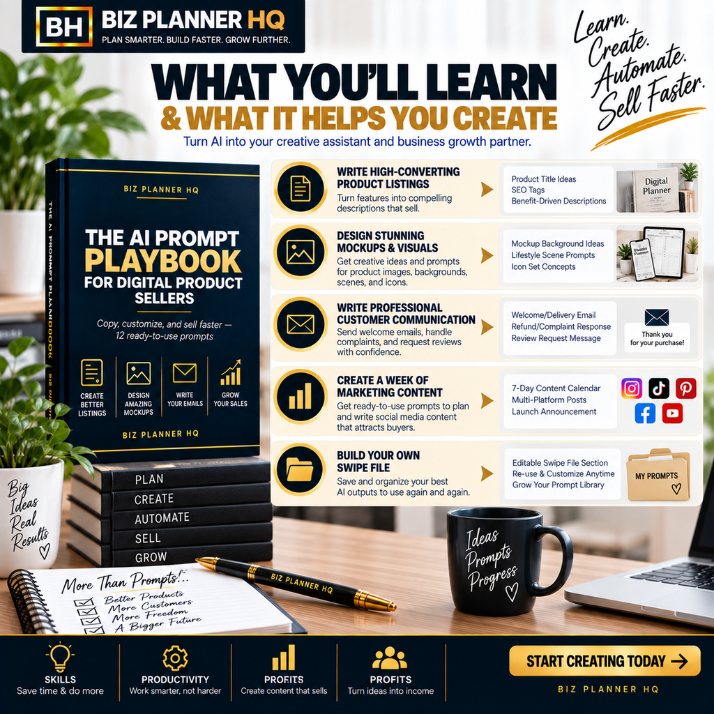 The AI Prompt Playbook for Digital Product Sellers