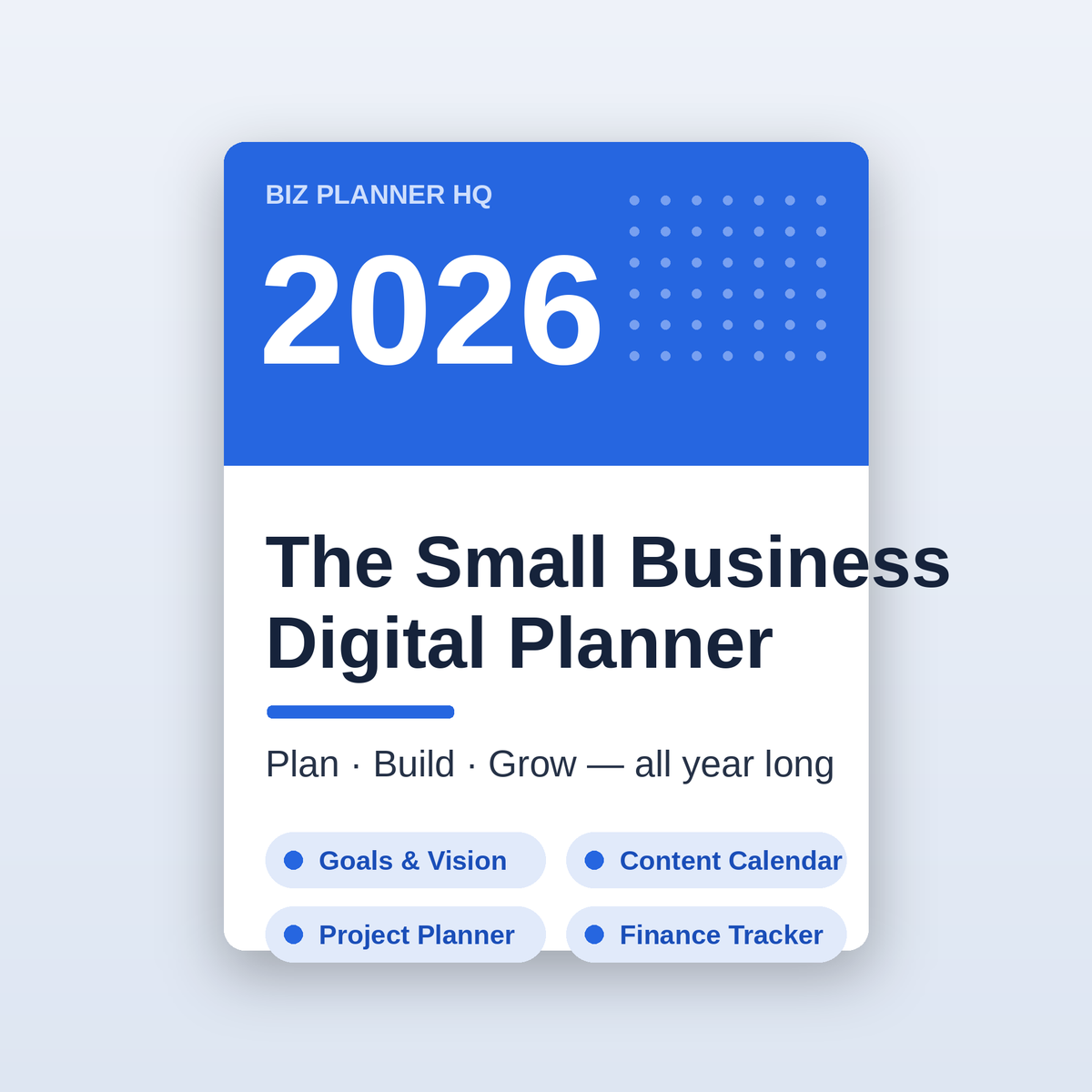 Small Business Digital Planner 2026 shown on an iPad in GoodNotes