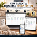 The New Parent and Household Notion System dashboard preview