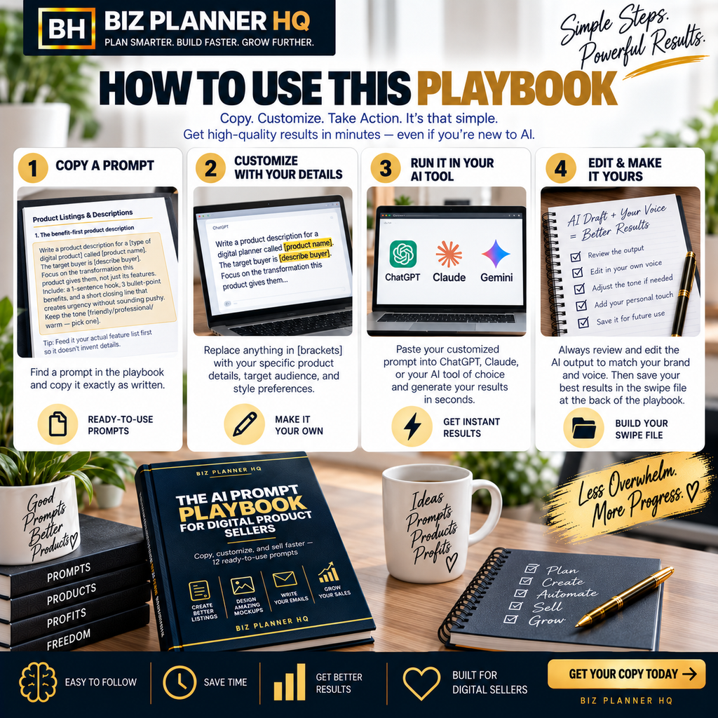 The AI Prompt Playbook for Digital Product Sellers