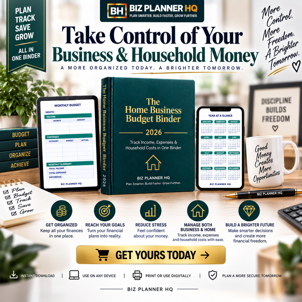 The Home Business Budget Binder 2026 (Hyperlinked GoodNotes & iPad Planner)
