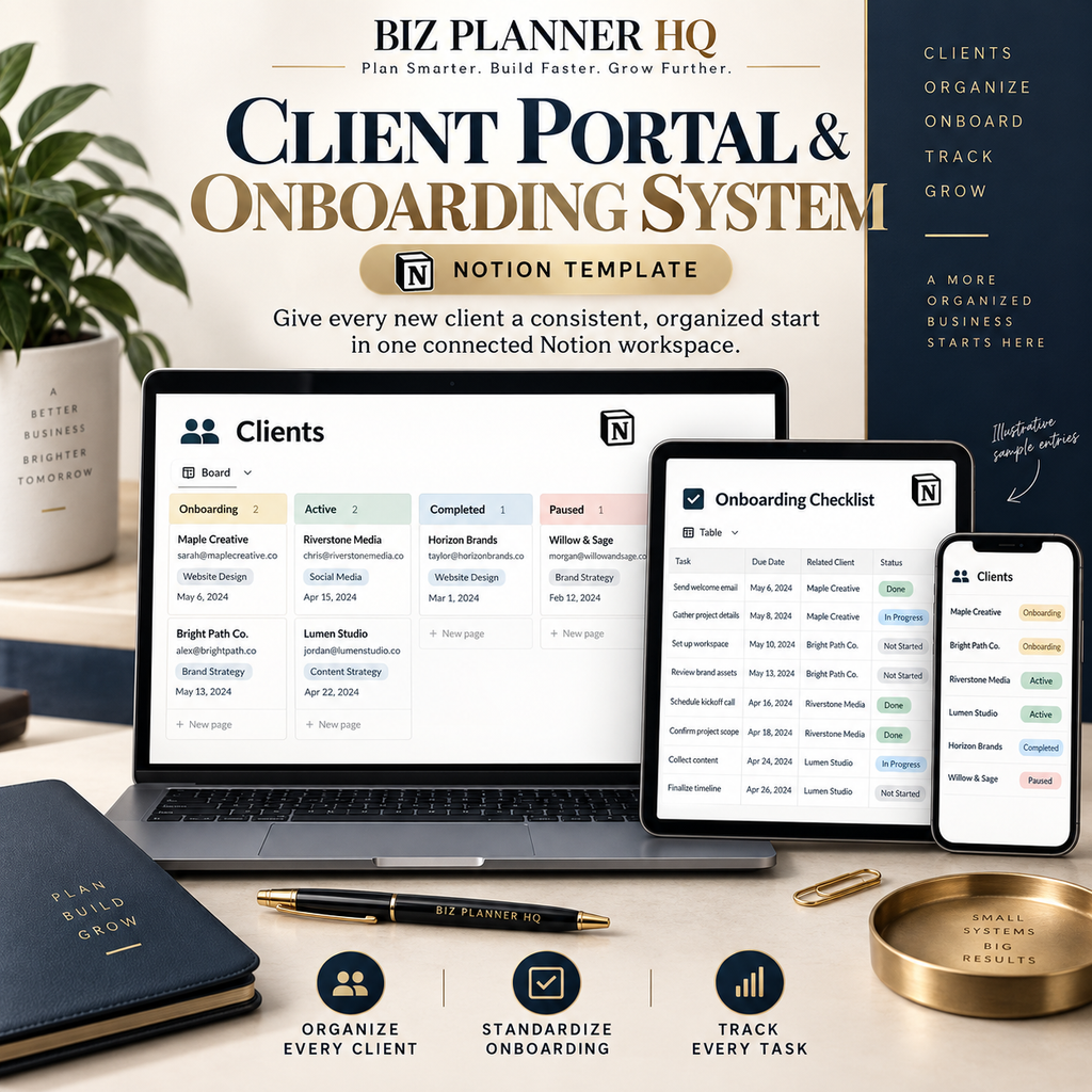 The Client Portal and Onboarding System dashboard preview