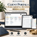 The Client Portal and Onboarding System dashboard preview