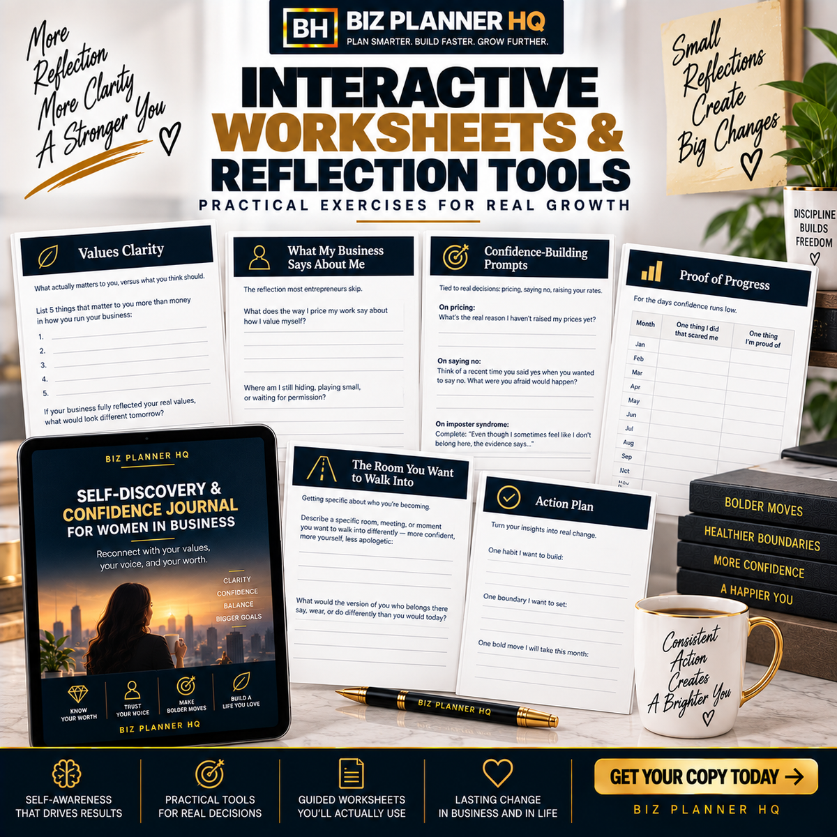 Self-Discovery & Confidence Journal for Women in Business