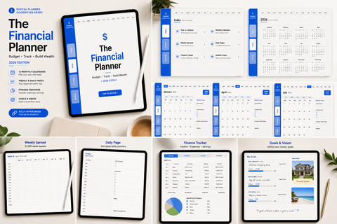 The Financial Planner 2026 — Hyperlinked Digital Budget Planner for GoodNotes & iPad