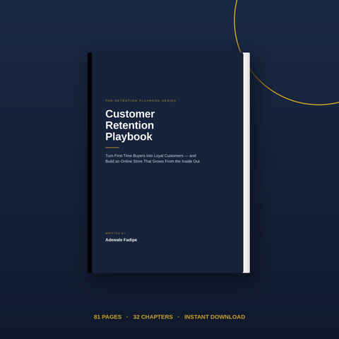 Customer Retention Playbook eBook for online stores and ecommerce