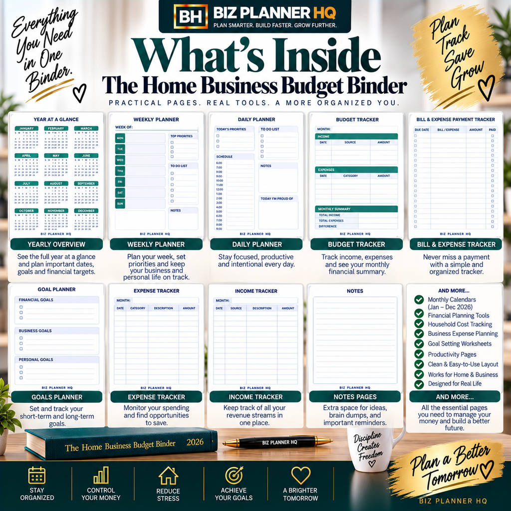 The Home Business Budget Binder 2026 (Hyperlinked GoodNotes & iPad Planner)