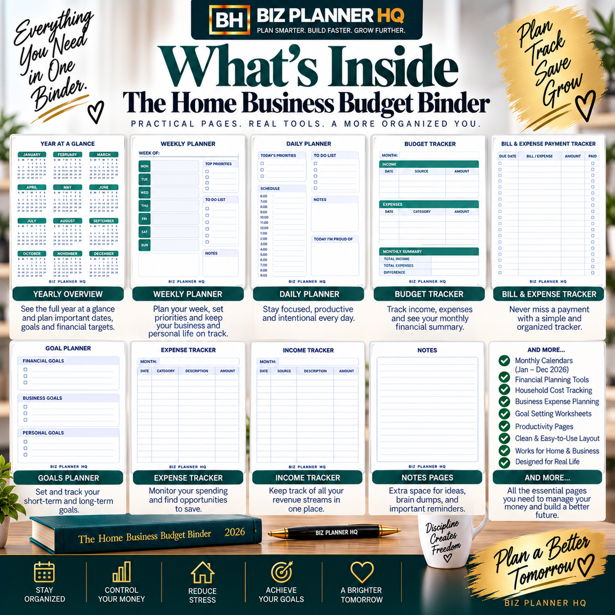 The Home Business Budget Binder 2026 (Hyperlinked GoodNotes & iPad Planner)