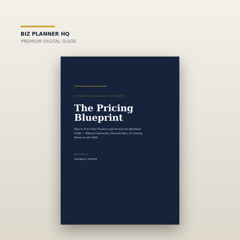 86-page pricing guide with margins, positioning and discount strategy