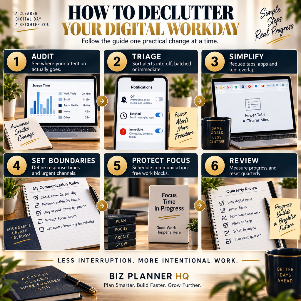 The Digital Declutter Guide for Overwhelmed Entrepreneurs interior preview page 2