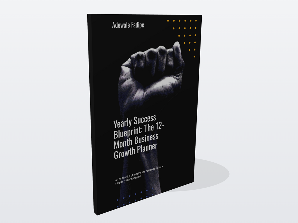Yearly Success Blueprint eBook open to interior chapters