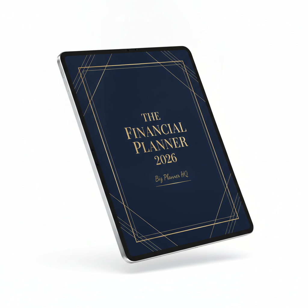 2026 digital budget planner cover for iPad