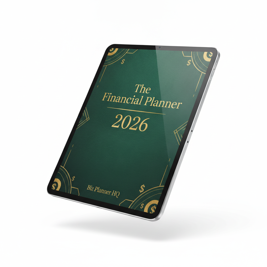 2026 Financial Planner shown on an iPad in GoodNotes