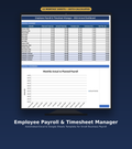 Employee Payroll and Timesheet Manager Excel and Google Sheets template