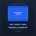 CEO Mindset Journal — 30-day guided journal for entrepreneurs, interactive and printable PDF