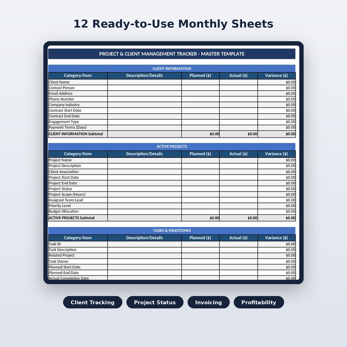 Client, project, task and invoice tracker for freelancers and agencies