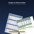 Project and Client Management Tracker Excel and Google Sheets template