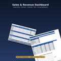 Sales and Revenue Dashboard automated Excel and Google Sheets template